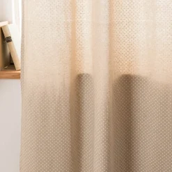 Vorhang Basic Dot Pünktchen Leinenlook natur weiß in 245cm oder Wunschlänge von SCHÖNER LEBEN.