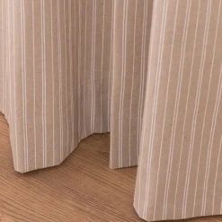 Vorhang Basic Stripe Streifen Leinenlook natur weiß in 245cm oder Wunschlänge von SCHÖNER LEBEN.
