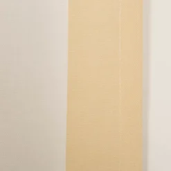 Vorhang Baumwolle Streifen Vanille Ecru mit Smok-Schlaufenband 245x130cm (HxB) oder Wunschmaß von SCHÖNER LEBEN.
