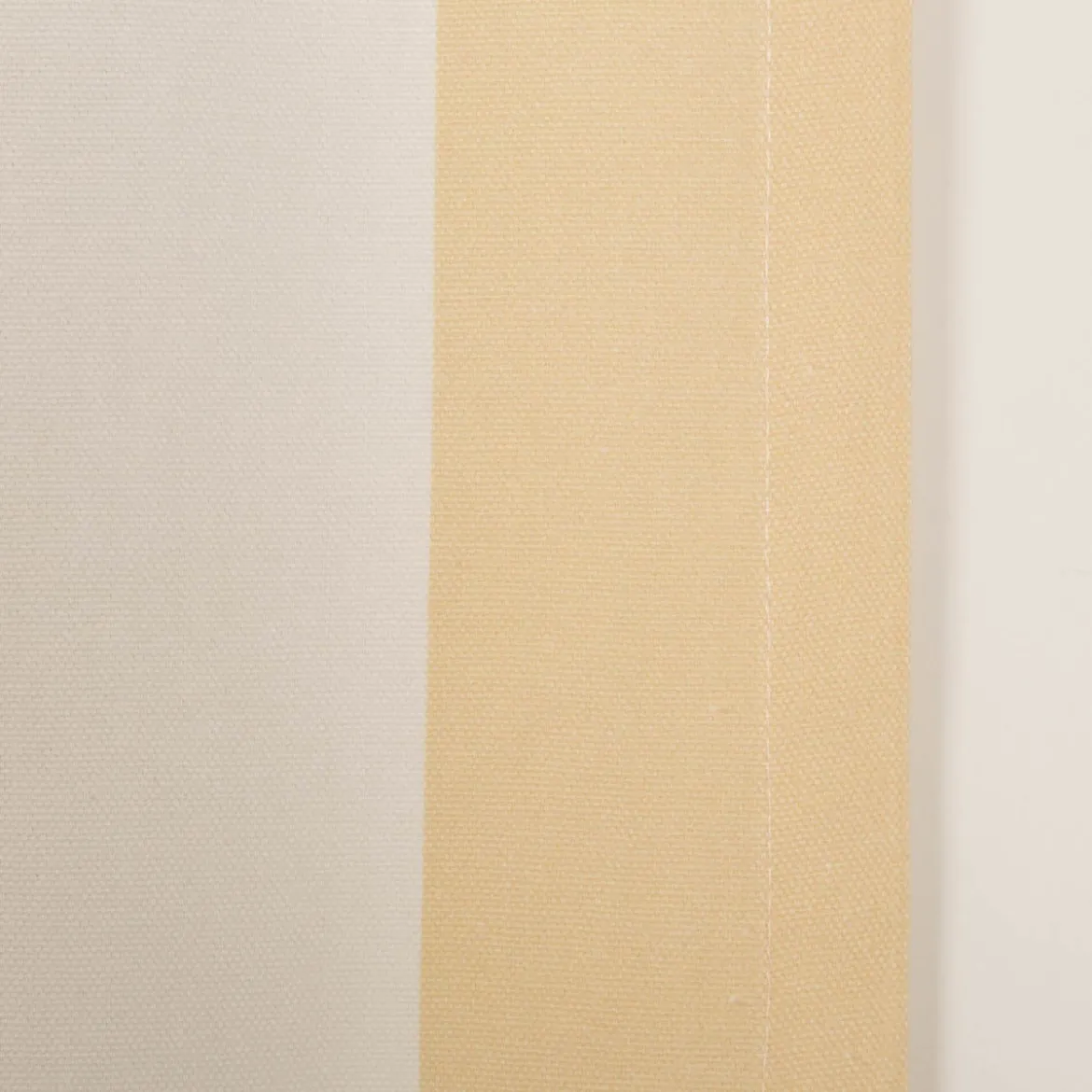 Vorhang Baumwolle Streifen Vanille Ecru mit Smok-Schlaufenband 245x130cm (HxB) oder Wunschmaß von SCHÖNER LEBEN.