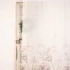 Vorhang Gardine Smilla mit Schlaufenband verdeckte Schlaufen Blätterzweige weiß rosa grau 145x245cm