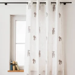 Vorhang Kinderzimmer Black Sheep Schäfchen weiß grau 140x 245cm (BxH) oder Wunschmaß von SCHÖNER LEBEN.