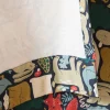 Vorhang Kinderzimmer mit Smok-Schlaufenband Waldtiere Scandi blau rot beige in 245cm oder Wunschlänge von SCHÖNER LEBEN.
