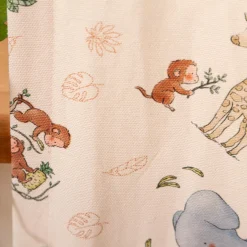 Vorhang Kinderzimmer mit Smok-Schlaufenband Dschungeltieren in 245cm oder Wunschlänge von SCHÖNER LEBEN.