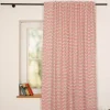 Vorhang Mini Blumen in weiß pink mit Smok-Schlaufenband 245x130cm (HxB) oder Wunschmaß von SCHÖNER LEBEN.2412