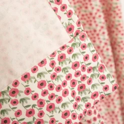 Vorhang Mini Blumen in weiß pink mit Smok-Schlaufenband 245x130cm (HxB) oder Wunschmaß von SCHÖNER LEBEN.2412