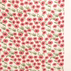 Vorhang Mini Blumen in weiß pink mit Smok-Schlaufenband 245x130cm (HxB) oder Wunschmaß von SCHÖNER LEBEN.2412