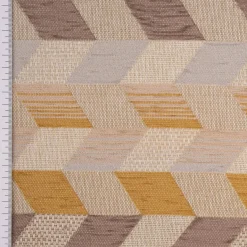 Vorhang Mira Rechtecke schräg beige gelb braun in 245cm oder Wunschlänge von SCHÖNER LEBEN.