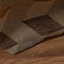 Vorhang Mira Rechtecke schräg beige gelb braun in 245cm oder Wunschlänge von SCHÖNER LEBEN.