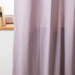 Vorhang mit Ösen Dobby Streifen lila beige in 245cm oder Wunschlänge von SCHÖNER LEBEN.