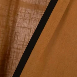 Vorhang mit Ösen Helios Baumwolle mit blickdichter Leinenstruktur camel 140x260cm
