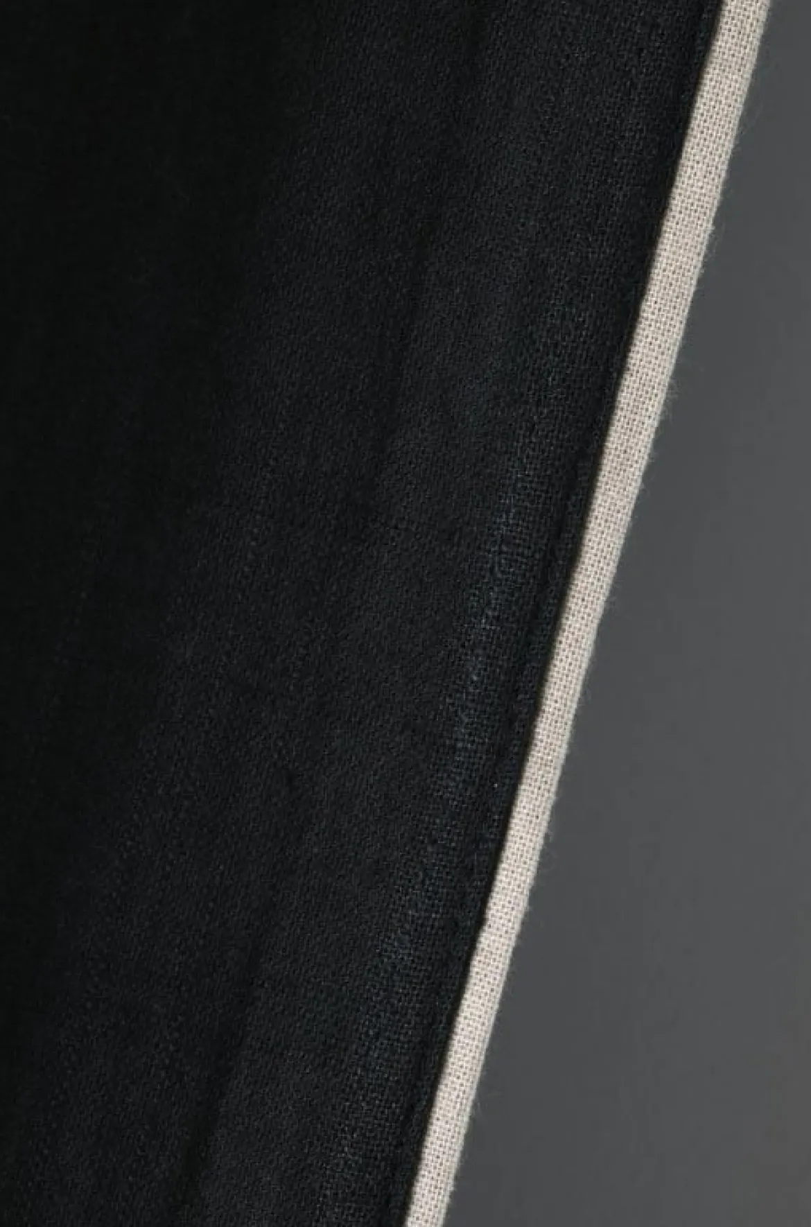 Vorhang mit Ösen Helios Baumwolle mit blickdichter Leinenstruktur schwarz 140x260cm
