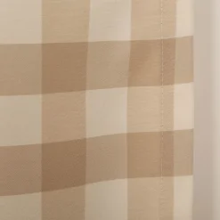 Vorhang mit Ösen Karos beige weiß in 245cm oder Wunschlänge von SCHÖNER LEBEN.