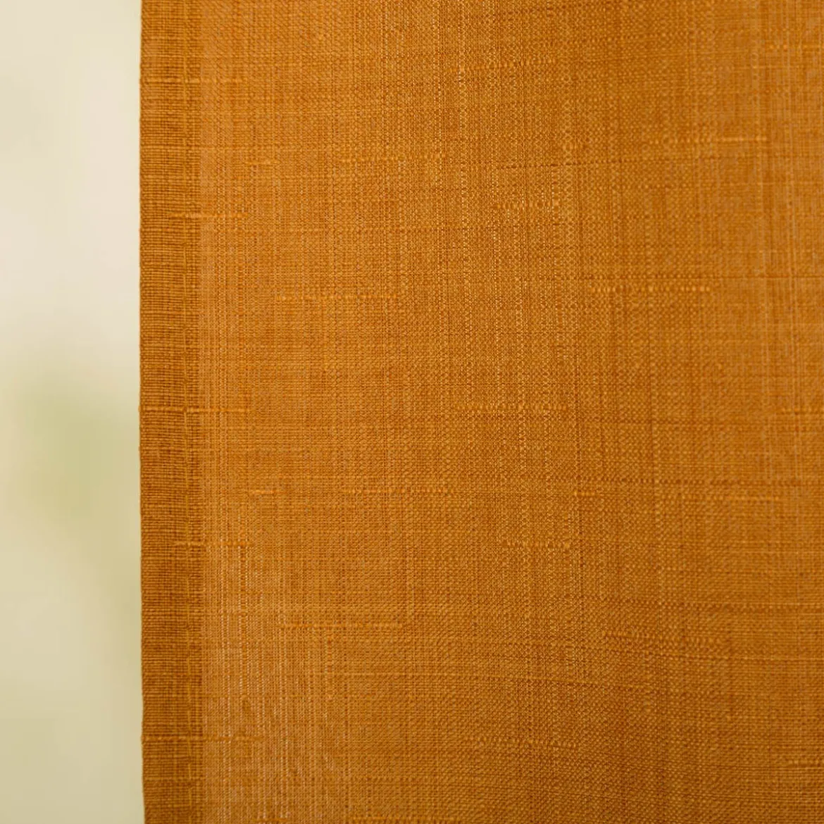 Vorhang mit Ösen Leinenstruktur ockergelb 140x280cm