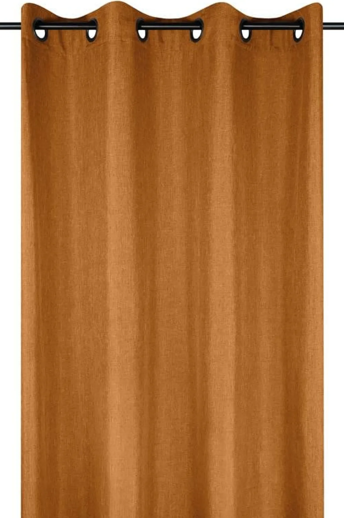 Vorhang mit Ösen Leinenstruktur ockergelb 140x280cm