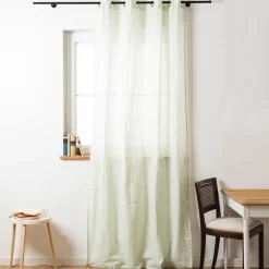 Vorhang mit Ösen Vichy Karo hellgrün weiß 135x250cm