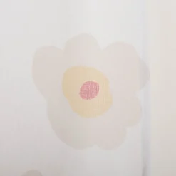 Vorhang mit Ösen Voile Blumen weiß pink 140x260cm