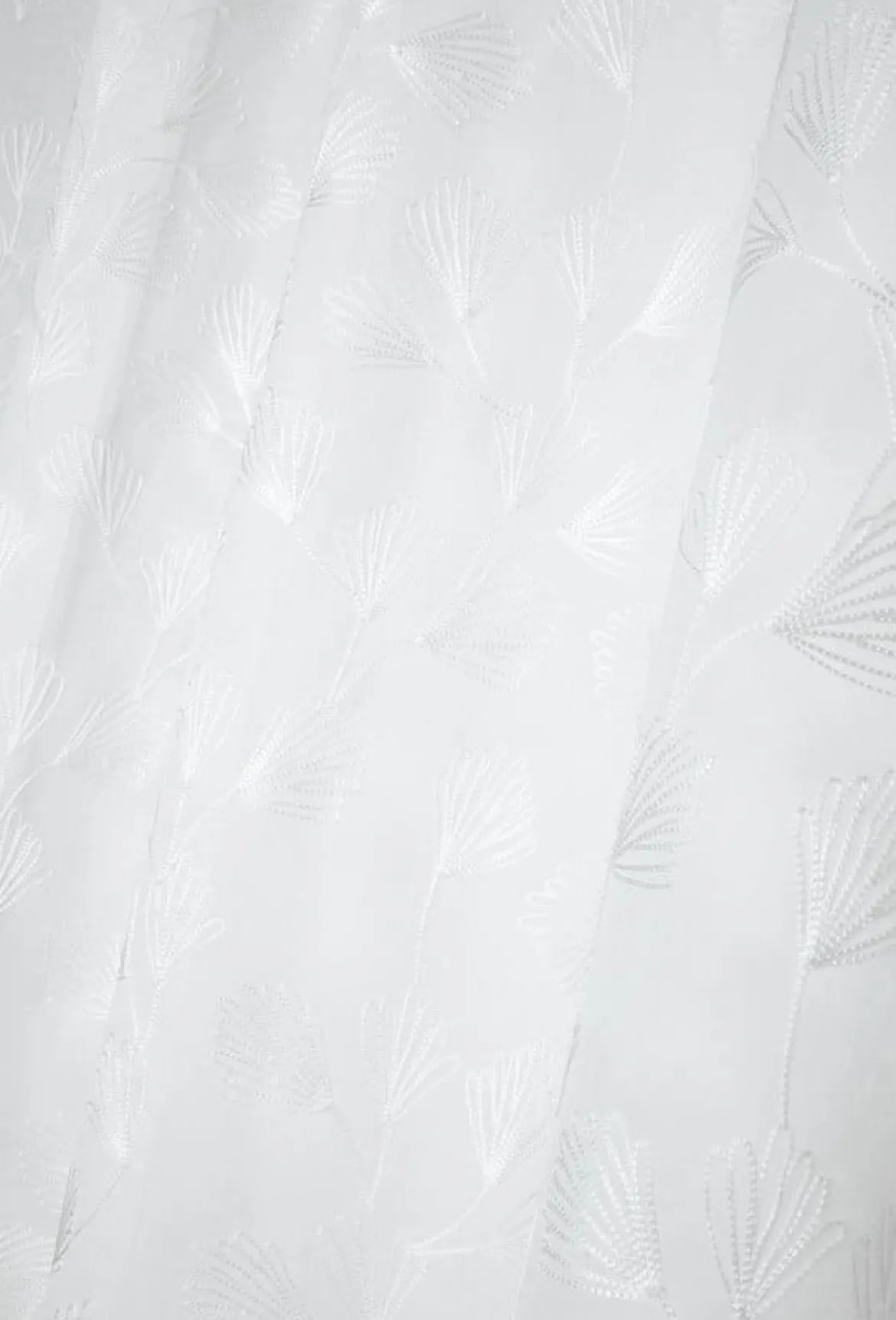 Vorhang mit Ösen Voile mit Stickerei Gräser weiß 140x260cm