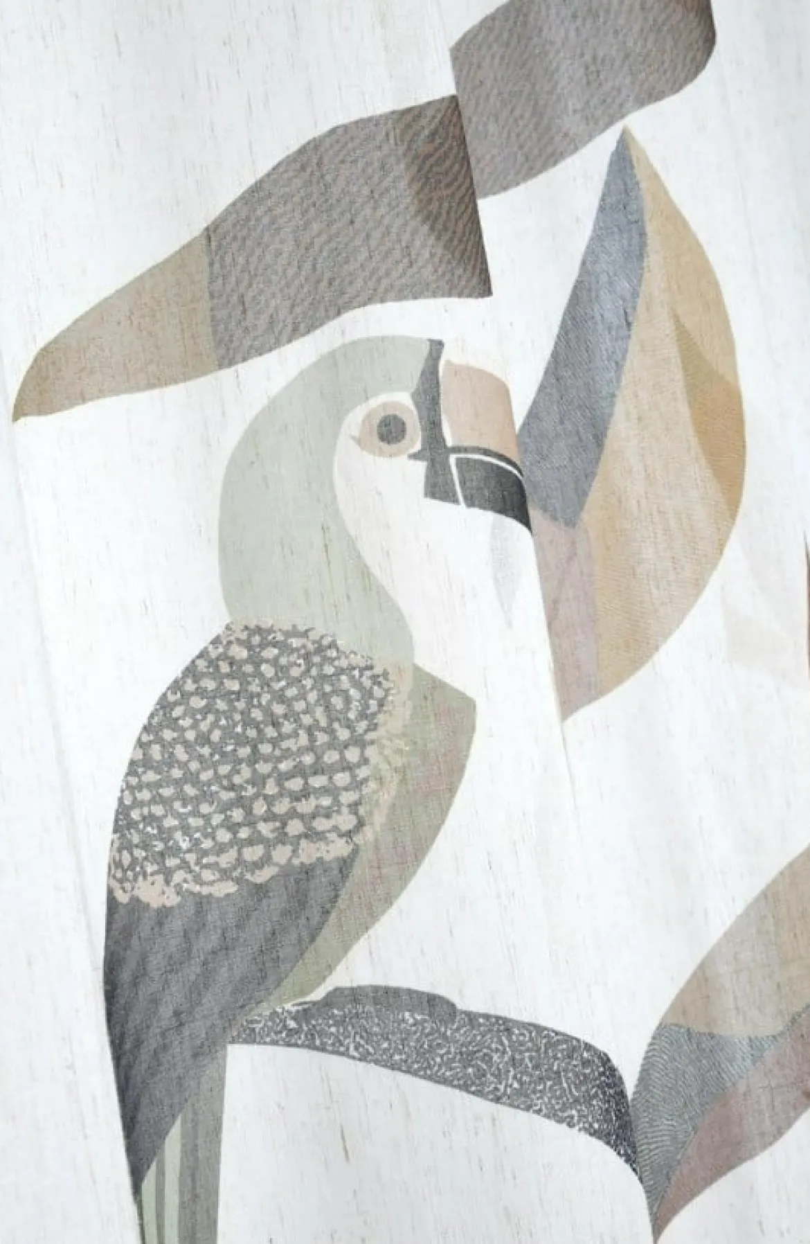 Vorhang mit Ösen Voile Tukan Blätter Leinenoptik 140x260cm