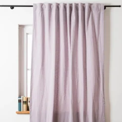 Vorhang mit Smok-Schlaufenband Dobby Streifen lila beige in 245cm oder Wunschlänge von SCHÖNER LEBEN.