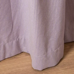Vorhang mit Smok-Schlaufenband Dobby Streifen lila beige in 245cm oder Wunschlänge von SCHÖNER LEBEN.