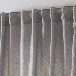 Vorhang mit Smok-Schlaufenband Fischgrät hellgrau in 245cm oder Wunschlänge von SCHÖNER LEBEN.