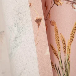 Vorhang mit Smok-Schlaufenband Dried Flower Romance rosa in 245cm oder Wunschlänge von SCHÖNER LEBEN.