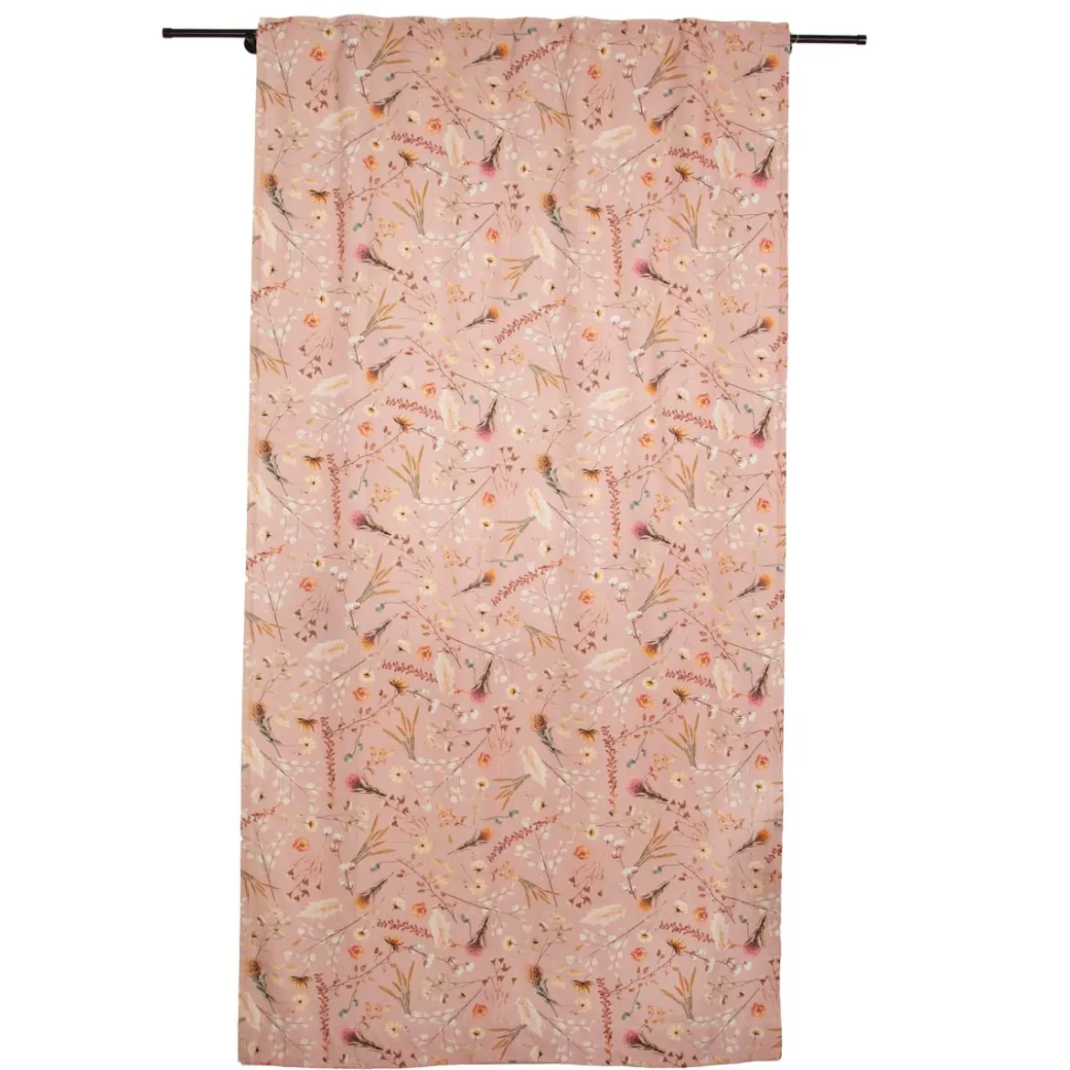 Vorhang mit Smok-Schlaufenband Dried Flower Romance rosa in 245cm oder Wunschlänge von SCHÖNER LEBEN.