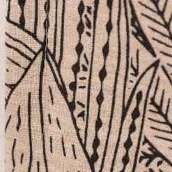 Vorhang Orphee Botanics Leinenlook mit schwarzen Ösen natur schwarz in 245cm oder Wunschlänge von SCHÖNER LEBEN.