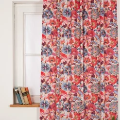 Vorhang Samtvorhang Antonella Blüten mit Smok-Schlaufenband 245x130cm (HxB) oder Wunschmaß von SCHÖNER LEBEN.