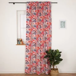 Vorhang Samtvorhang Antonella Blüten mit Smok-Schlaufenband 245x130cm (HxB) oder Wunschmaß von SCHÖNER LEBEN.
