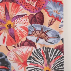 Vorhang Samtvorhang Antonella Blüten mit Smok-Schlaufenband 245x130cm (HxB) oder Wunschmaß von SCHÖNER LEBEN.