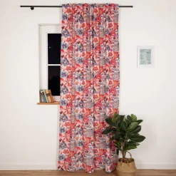 Vorhang Samtvorhang Antonella Blüten mit Smok-Schlaufenband 245x130cm (HxB) oder Wunschmaß von SCHÖNER LEBEN.