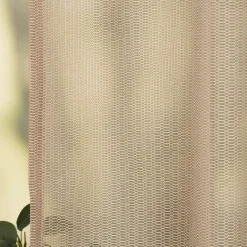 Vorhang Schlaufenbandschal Netzstruktur halbtransparent natur 140x245cm (BxH)