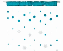 Vorhang Schneeflocken SNOWFALL türkis 90x250cm