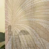 Vorhang Ösenvorhang Voile Ornamente Palmenblätter weiß natur 140x260cm