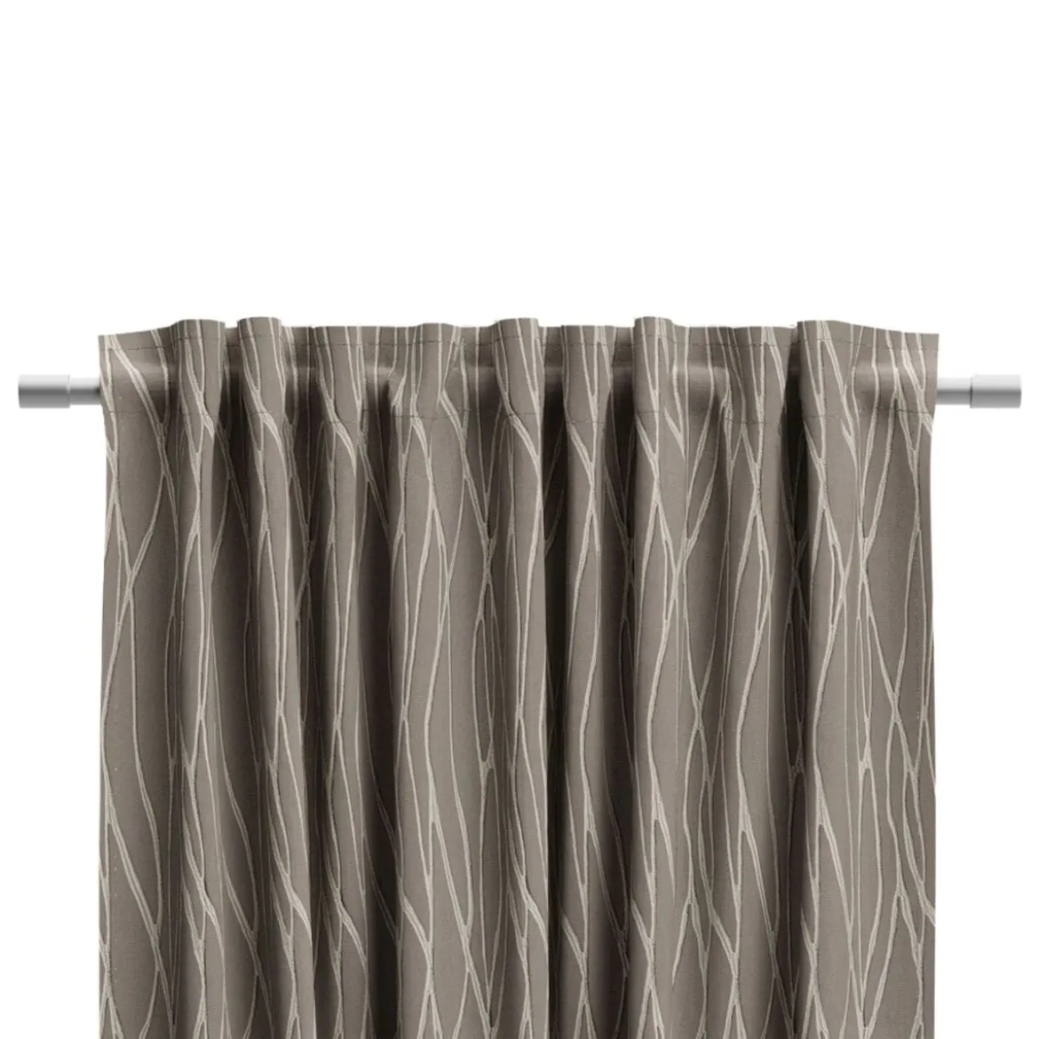 Vorhang Serenade verdeckte Schlaufen Satin braun 137x245cm (BxH)