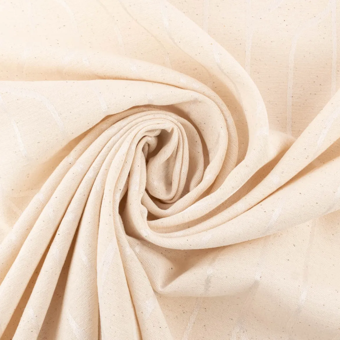 Vorhangstoff Dekostoff Double Face Art Deco Grafikdessin beige 1,35m Breite