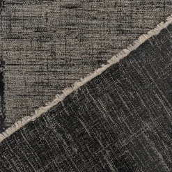 Vorhangstoff Dekostoff Jacquard Novo Hexagon schwarz-grau 154cm Breite