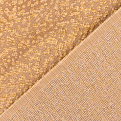Vorhangstoff Dekostoff Jacquard Credo Noppen ocker goldfarbig 140cm Breite