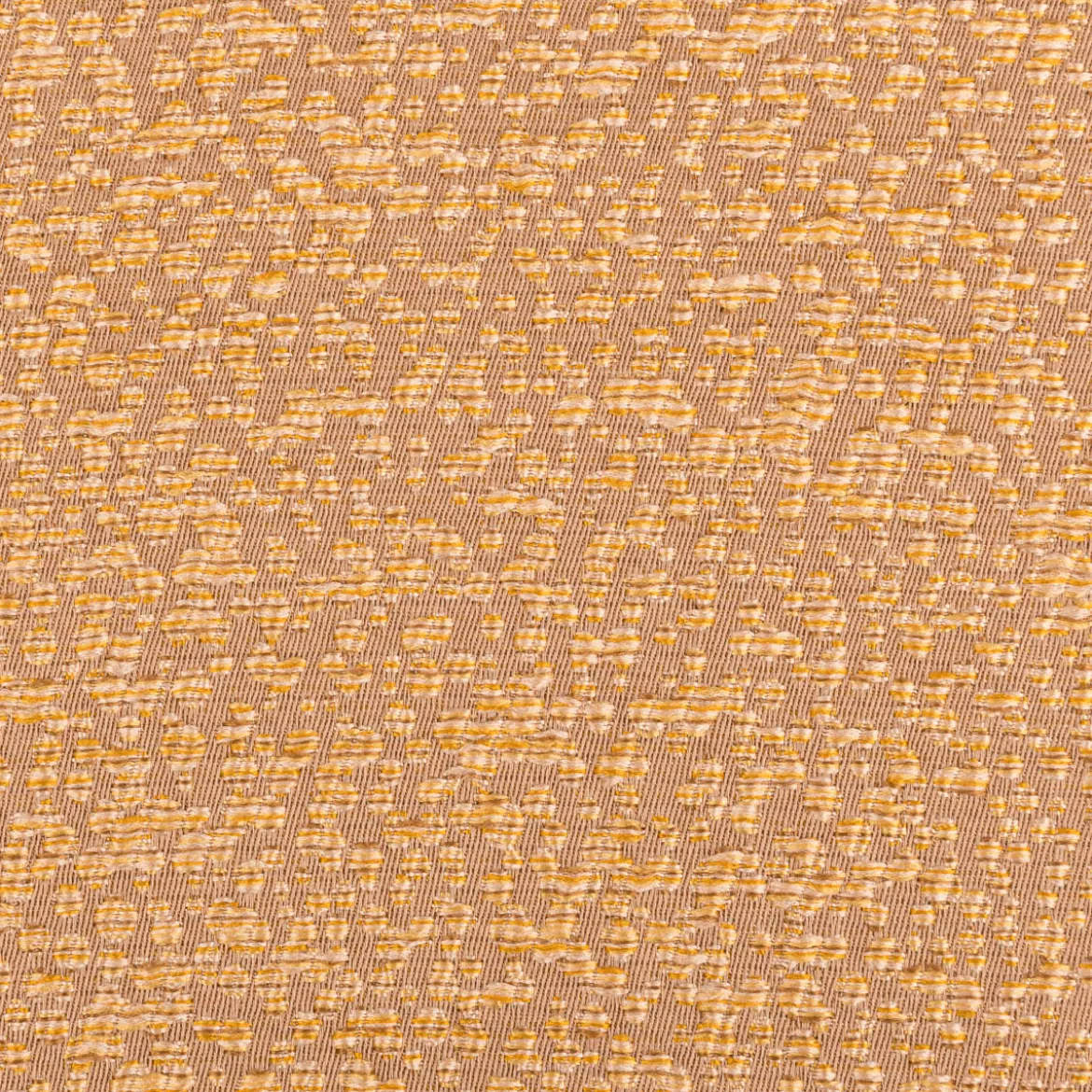 Vorhangstoff Dekostoff Jacquard Credo Noppen ocker goldfarbig 140cm Breite