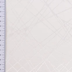 Vorhangstoff Dekostoff Jacquard Bosco blickdickt Grafik Linien wollweiß 154cm Breite