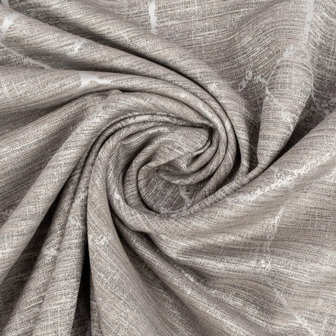 Vorhangstoff Dekostoff Jacquard Novo Hexagon grau 154cm Breite