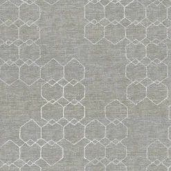 Vorhangstoff Dekostoff Jacquard Novo Hexagon grau 154cm Breite