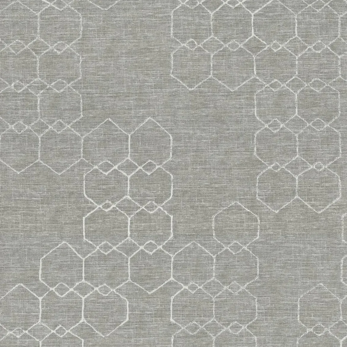 Vorhangstoff Dekostoff Jacquard Novo Hexagon grau 154cm Breite