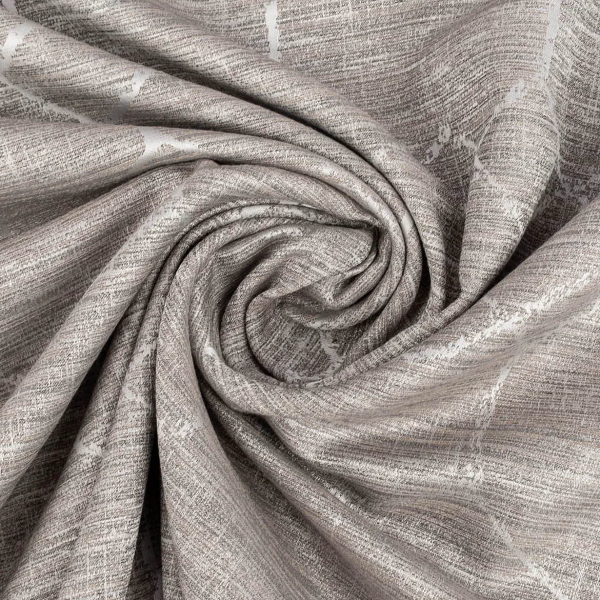 Vorhangstoff Dekostoff Jacquard Novo Hexagon grau 154cm Breite