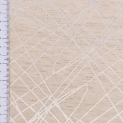 Vorhangstoff Dekostoff Jacquard Bosco blickdickt Grafik Linien beige 154cm Breite