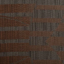 Vorhangstoff Jacquard Stoff Linux Braun und Grau 154cm Breite