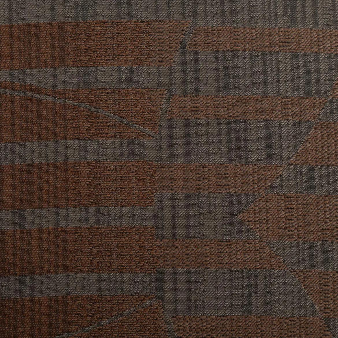 Vorhangstoff Jacquard Stoff Linux Braun und Grau 154cm Breite