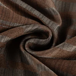 Vorhangstoff Jacquard Stoff Linux Braun und Grau 154cm Breite